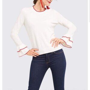 NWT Draper James Ashley Peplum Sleeve Sweater